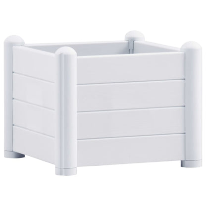 Letto Rialzato da Giardino in PP Bianco 43x43x35 cm
