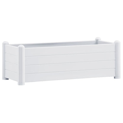 Letto Rialzato da Giardino in PP Bianco 100x43x35 cm