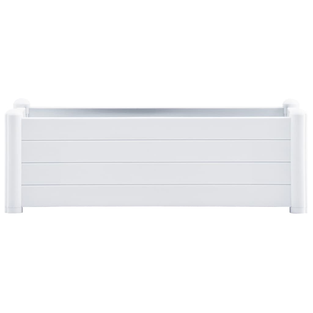 Letto Rialzato da Giardino in PP Bianco 100x43x35 cm