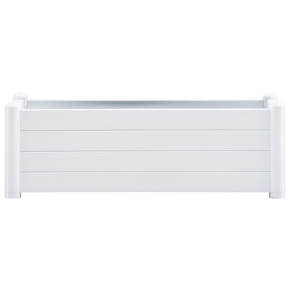 Letto Rialzato da Giardino in PP Bianco 100x43x35 cm
