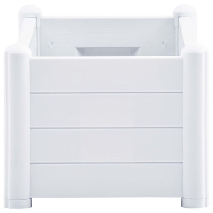 Letto Rialzato da Giardino in PP Bianco 100x43x35 cm