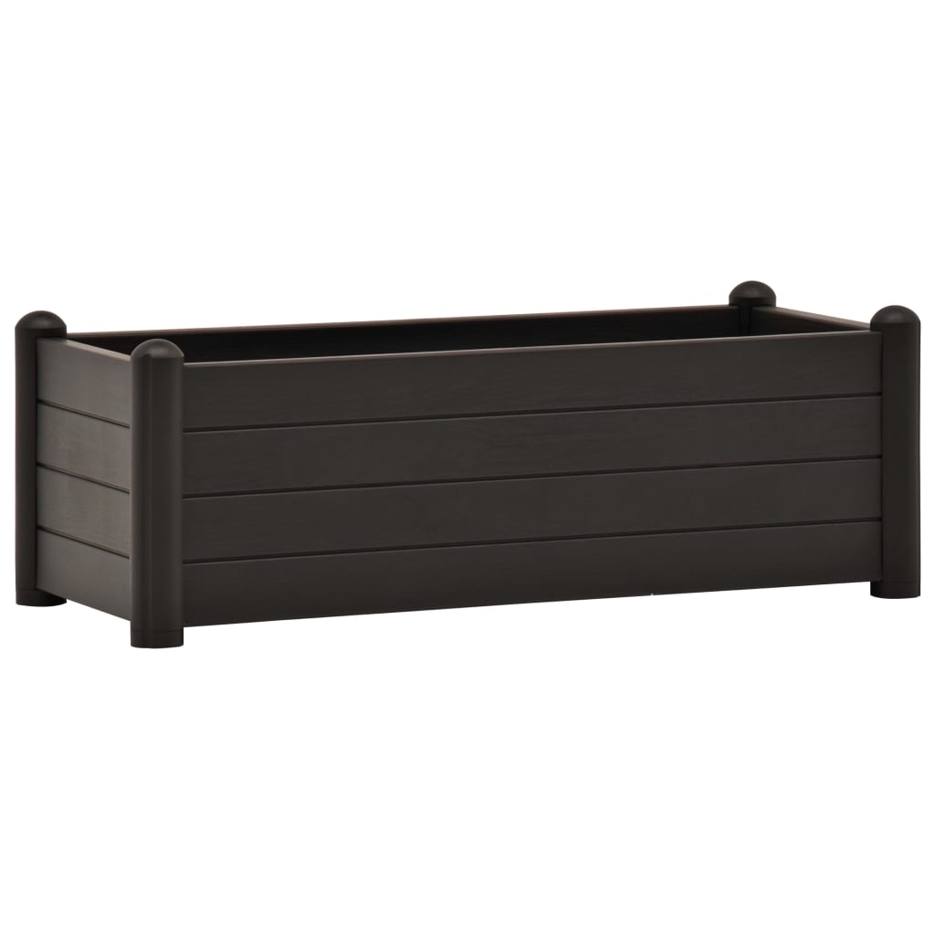 Letto Rialzato da Giardino in PP Antracite 100x43x35 cm