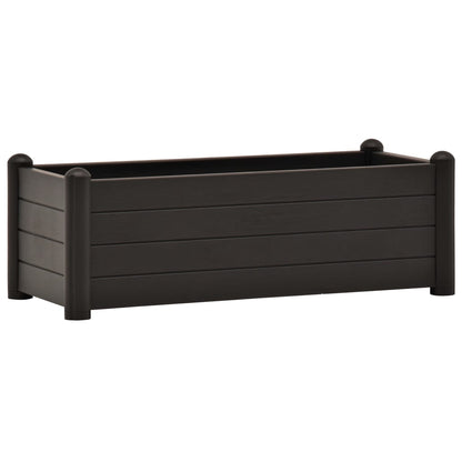 Letto Rialzato da Giardino in PP Antracite 100x43x35 cm