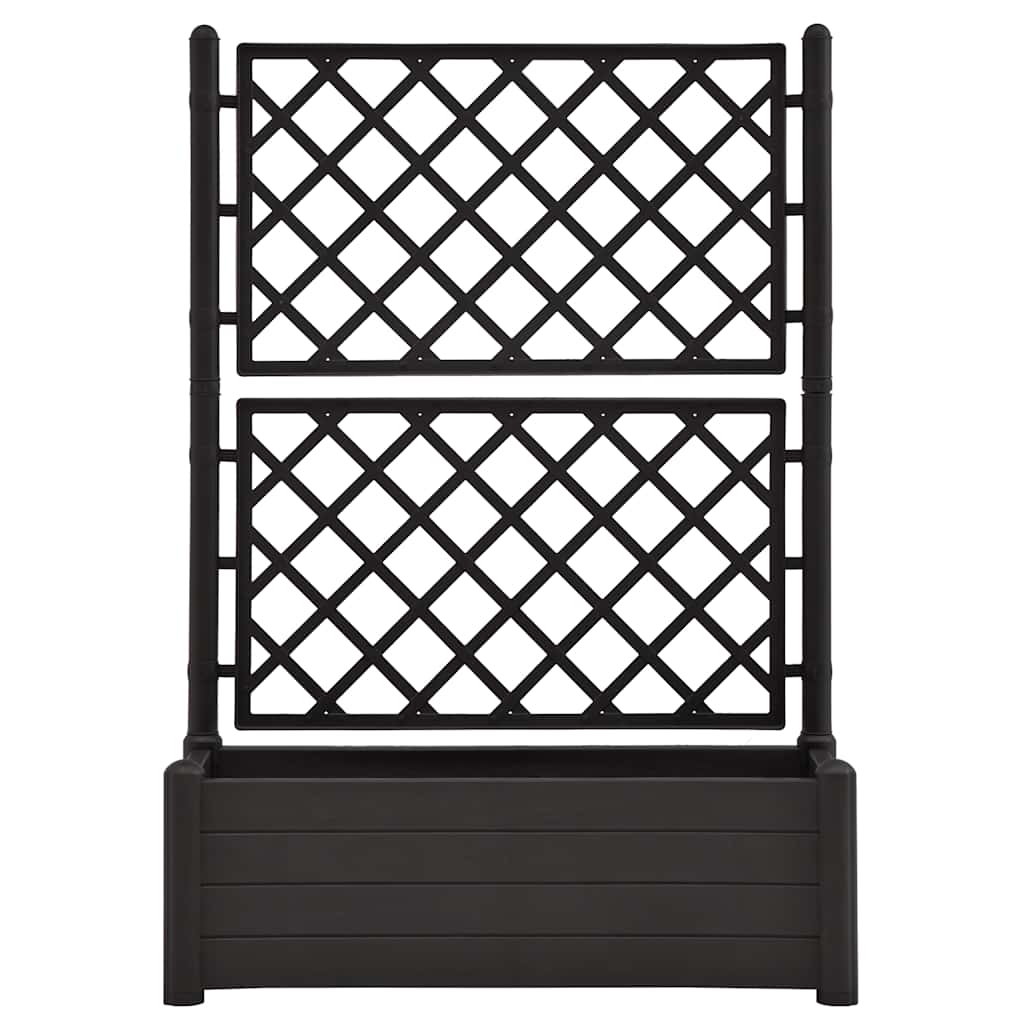 Fioriera da Giardino con Graticcio 100x43x142 cm PP Antracite
