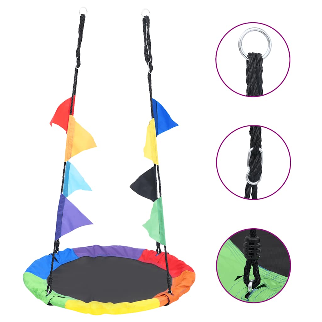 Altalena Arcobaleno con Bandiere 100 cm