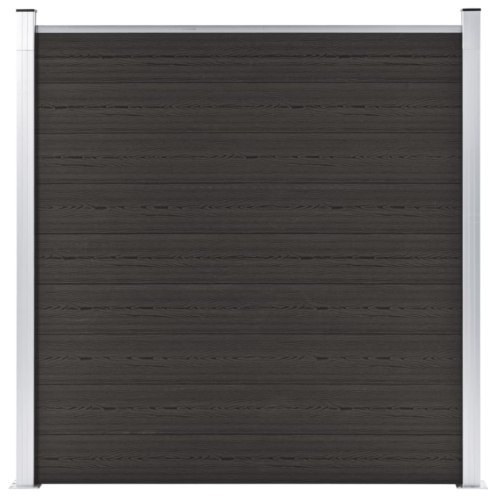 Pannello di Recinzione in WPC 180x186 cm Nero