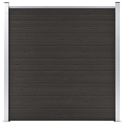 Pannello di Recinzione in WPC 180x186 cm Nero