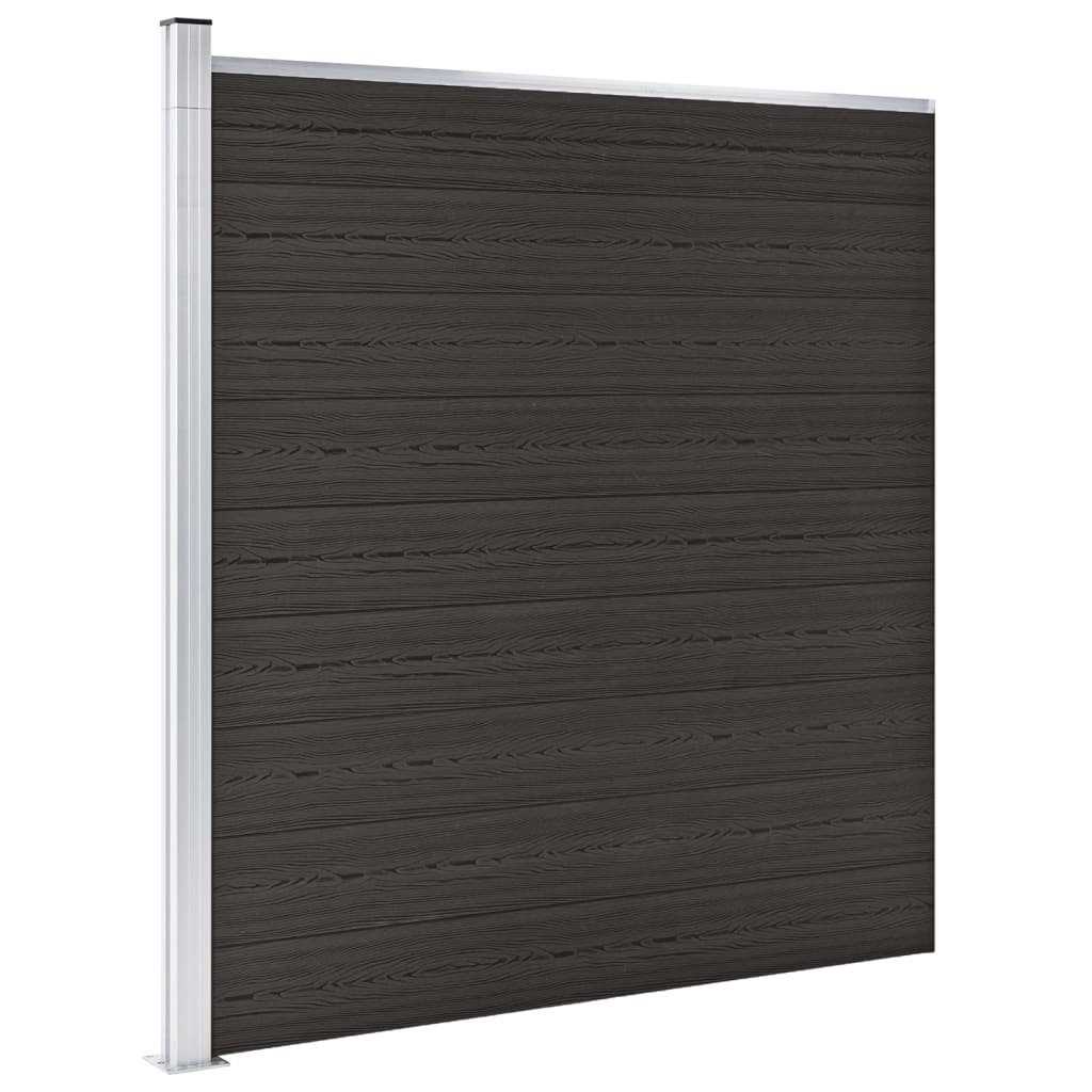 Pannello di Recinzione in WPC 175x186 cm Nero