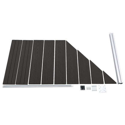 Pannello di Recinzione in WPC 95x(105-180) cm Nero