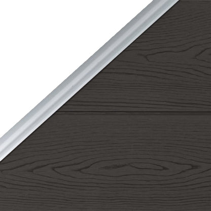 Pannello di Recinzione in WPC 95x(105-180) cm Nero