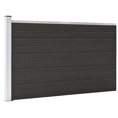 Pannello di Recinzione in WPC 175x105 cm Nero