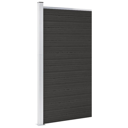 Pannello di Recinzione in WPC 95x186 cm Nero