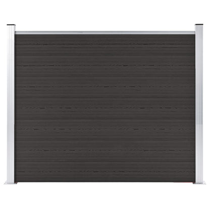 Pannello di Recinzione in WPC 180x146 cm Nero