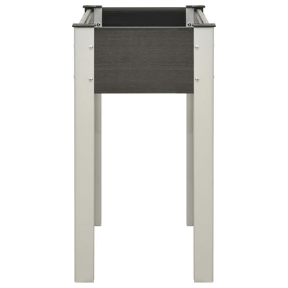 Fioriera Rialzata da Giardino 75x40x75 cm in WPC Grigio