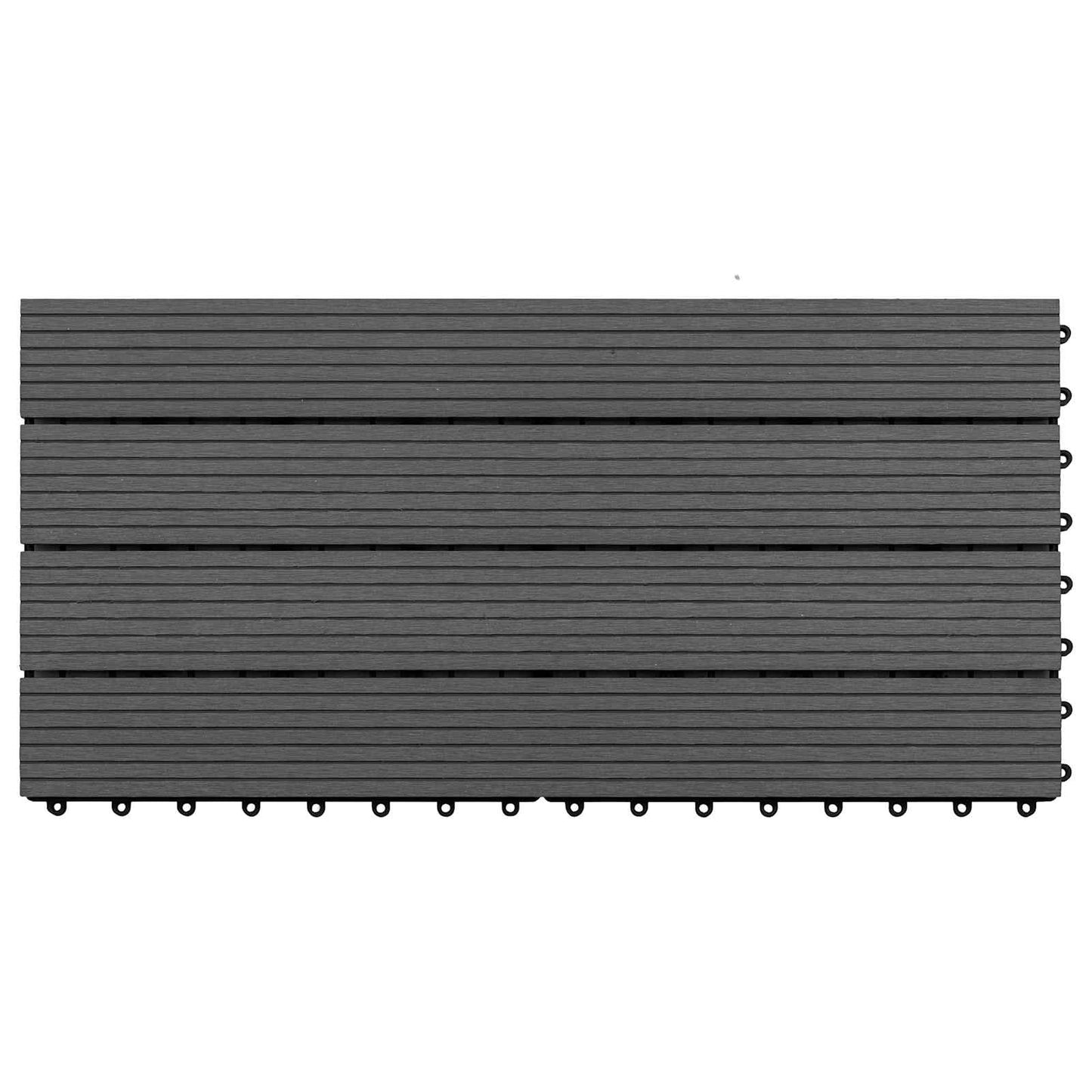 Pietra per decking 6 pcs Nero 60 x 30 cm WPC