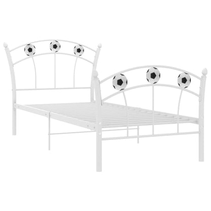 Giroletto con Motivo Calcio in Metallo Bianco 90x200 cm