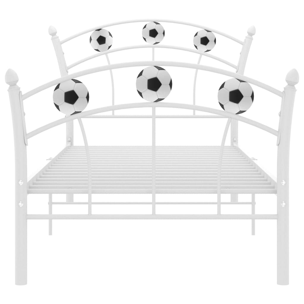 Giroletto con Motivo Calcio in Metallo Bianco 90x200 cm