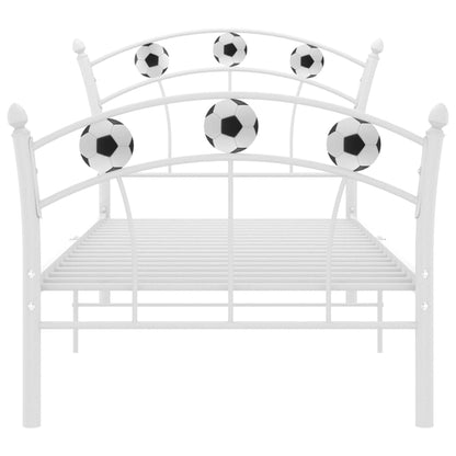 Giroletto con Motivo Calcio in Metallo Bianco 90x200 cm