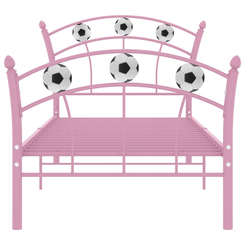 Giroletto con Motivo Calcio in Metallo Rosa 90x200 cm