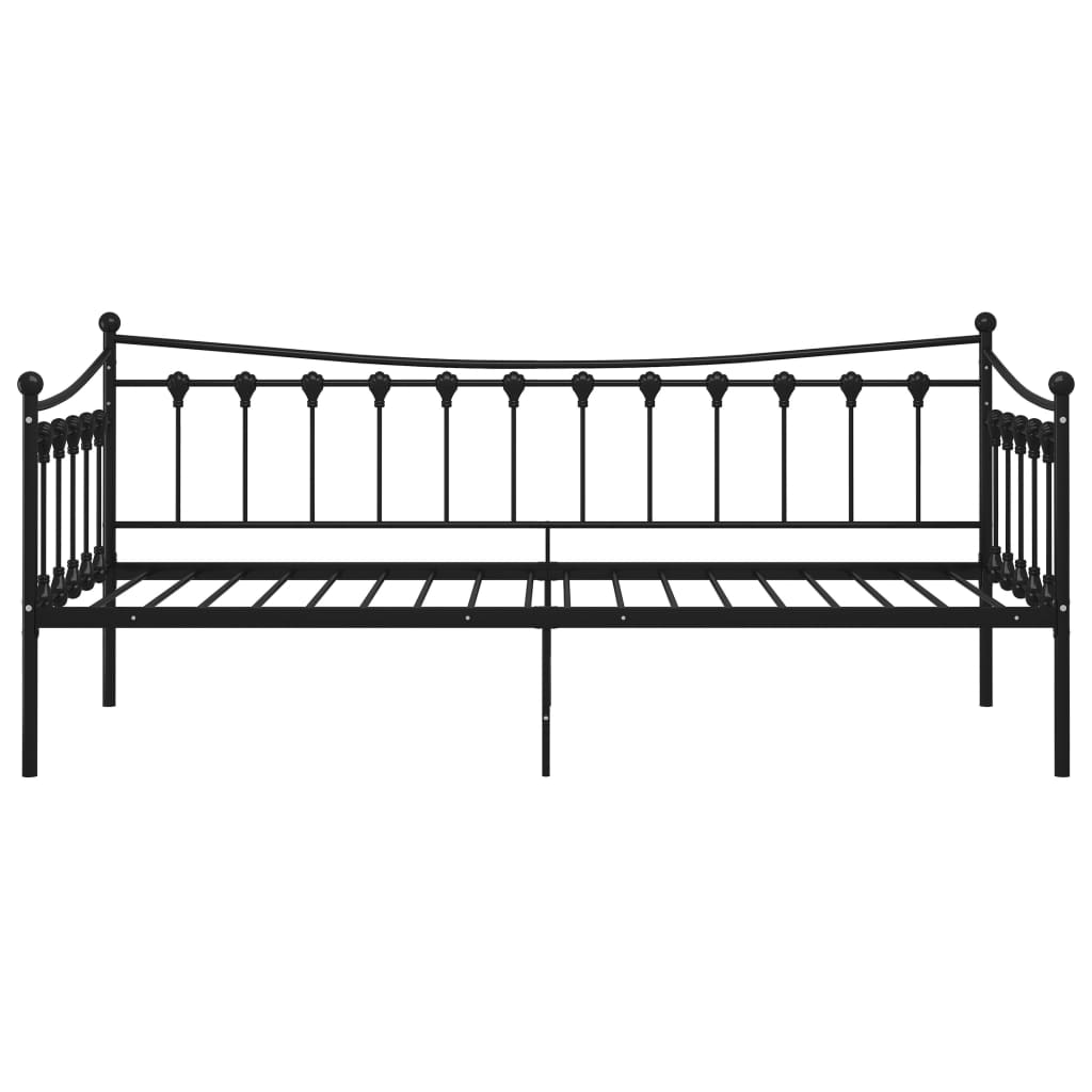 Telaio Divano Letto Nero in Metallo 90x200 cm
