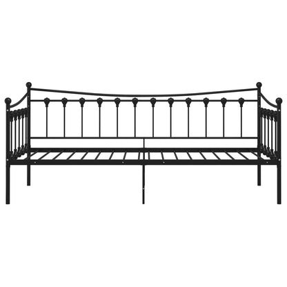Telaio Divano Letto Nero in Metallo 90x200 cm
