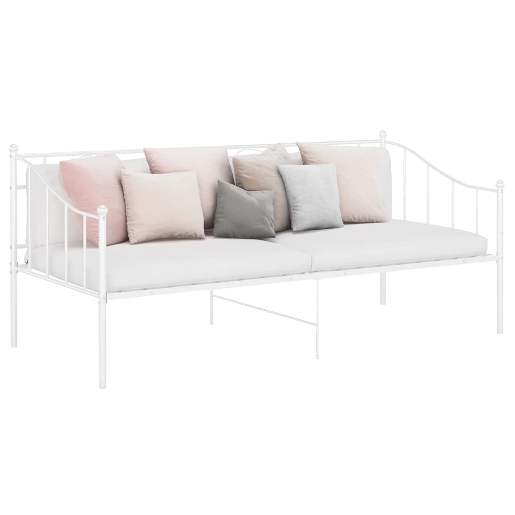 Telaio Divano Letto Bianco in Metallo 90x200 cm
