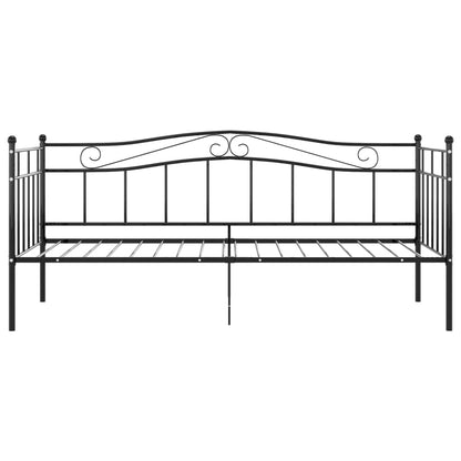 Divano Letto Telaio Nero in Metallo 90x200 cm