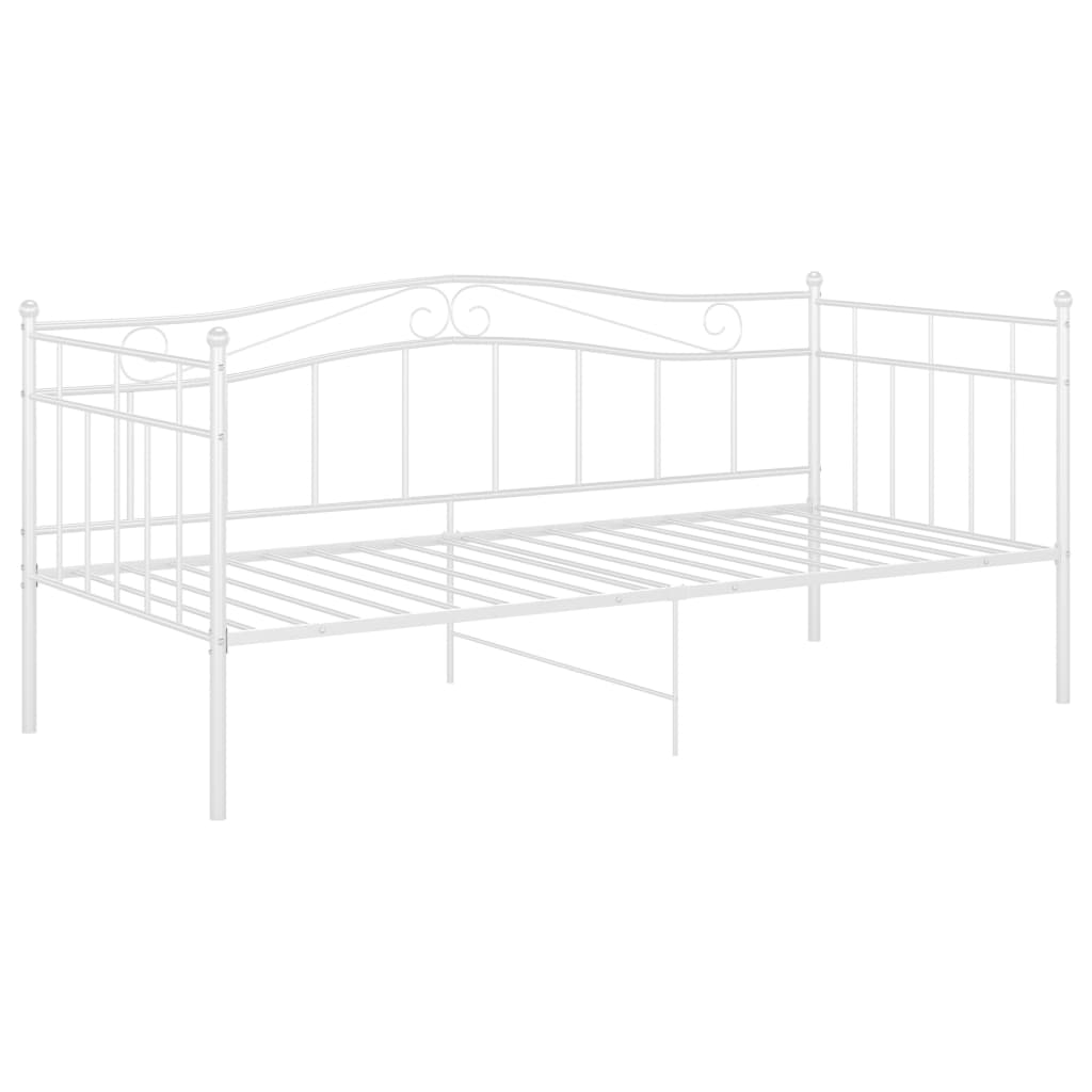 Telaio Divano Letto Bianco in Metallo 90x200 cm