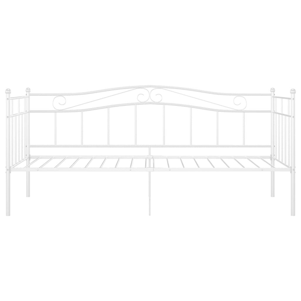 Telaio Divano Letto Bianco in Metallo 90x200 cm