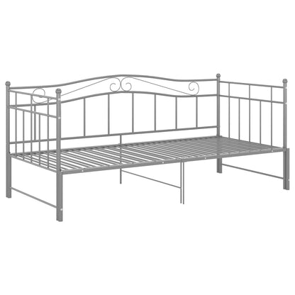 Telaio Divano Letto Estraibile Grigio in Metallo 90x200 cm