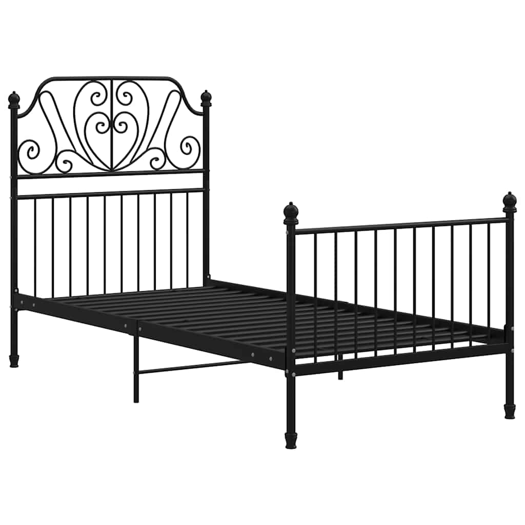Giroletto Nero in Metallo 90x200 cm