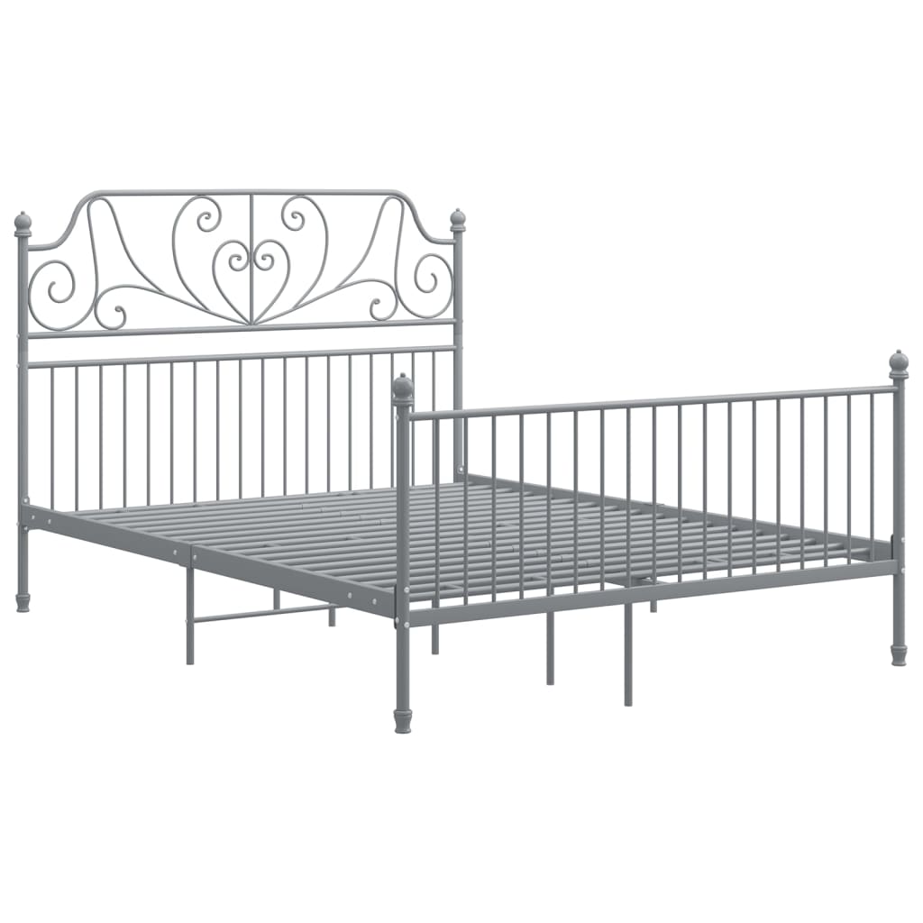 Giroletto senza Materasso Grigio in Metallo 140x200 cm