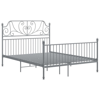 Giroletto senza Materasso Grigio in Metallo 140x200 cm