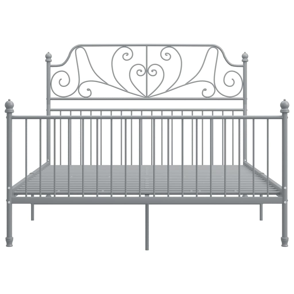 Giroletto senza Materasso Grigio in Metallo 140x200 cm