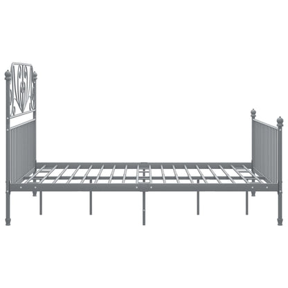 Giroletto senza Materasso Grigio in Metallo 140x200 cm