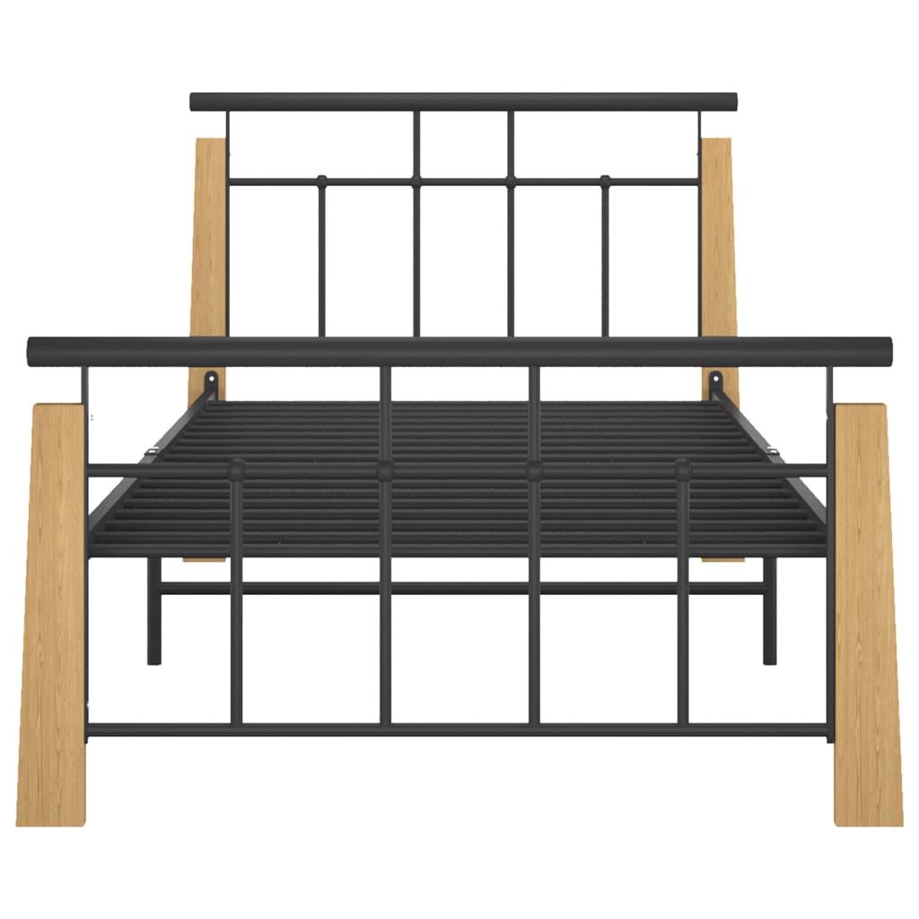 Giroletto in Metallo e Legno Massello di Rovere 100x200 cm
