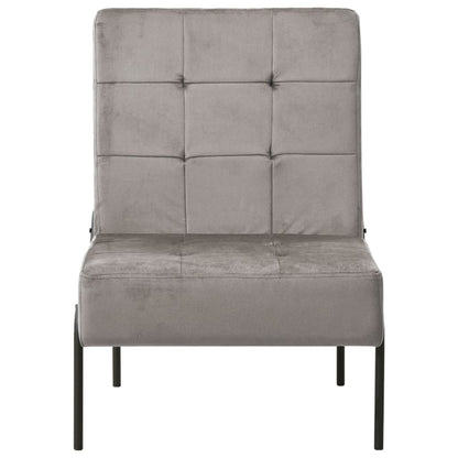 Poltrona Relax 65x79x87 cm Grigio Chiaro in Velluto