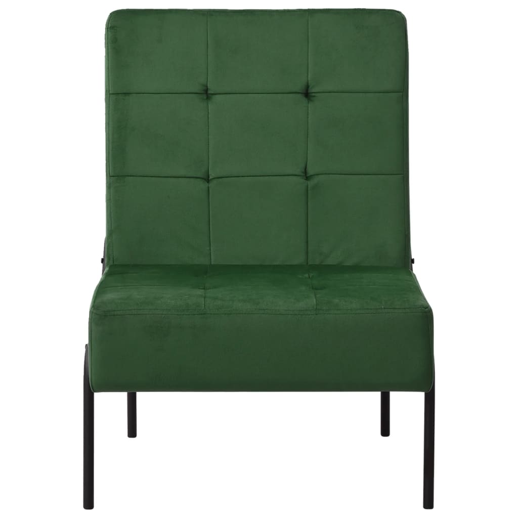 Poltrona Relax 65x79x87 cm Verde Scuro in Velluto