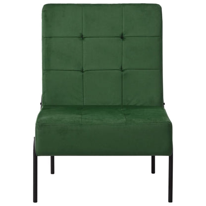 Poltrona Relax 65x79x87 cm Verde Scuro in Velluto
