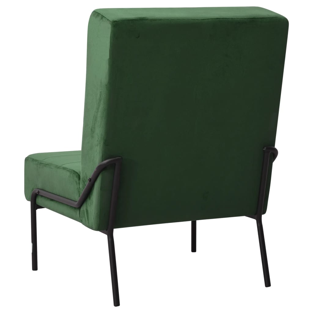 Poltrona Relax 65x79x87 cm Verde Scuro in Velluto