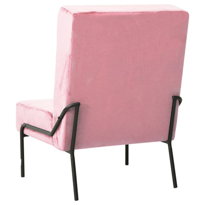 Poltrona Relax 65x79x87 cm Rosa in Velluto