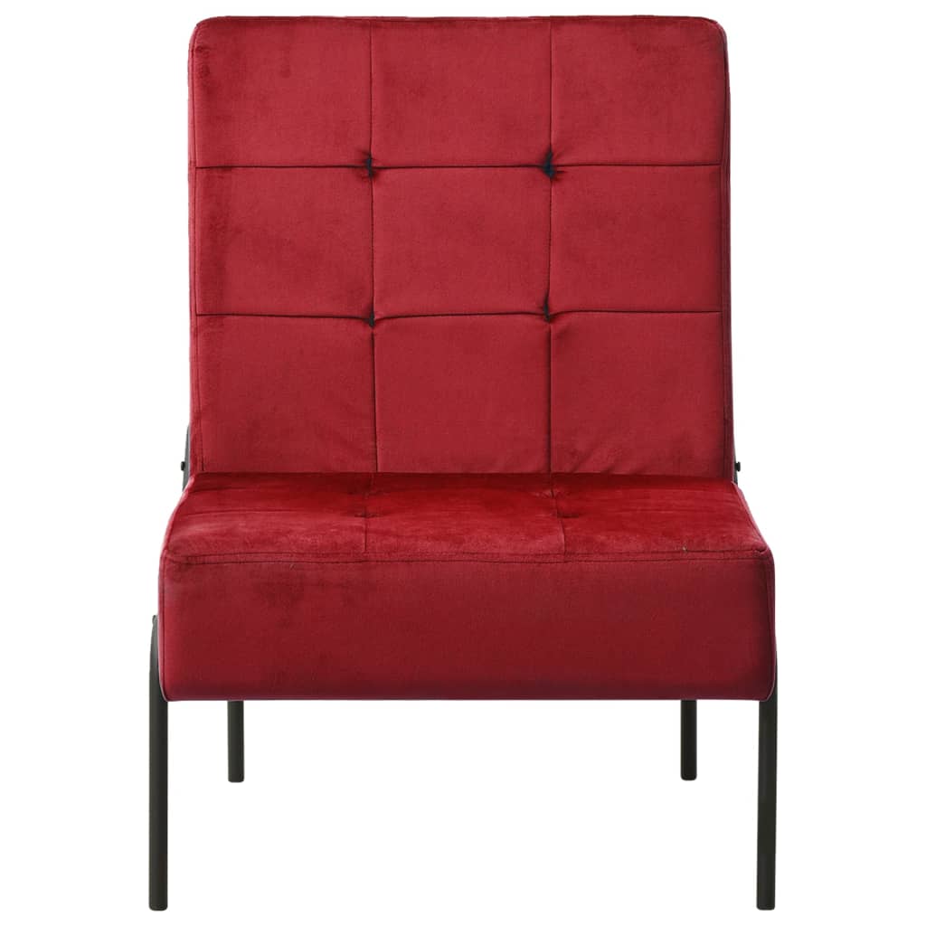Poltrona Relax 65x79x87 cm Rosso Vino in Velluto