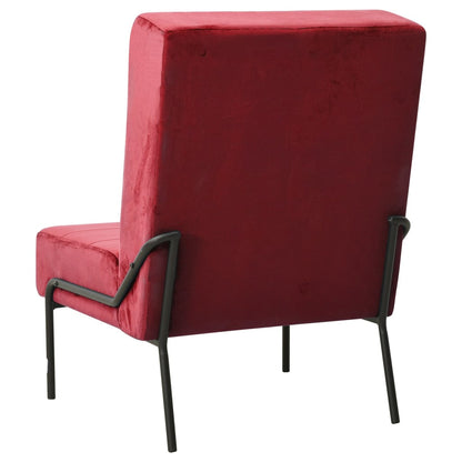 Poltrona Relax 65x79x87 cm Rosso Vino in Velluto
