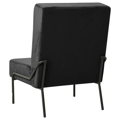 Poltrona Relax 65x79x87 cm Nera in Velluto