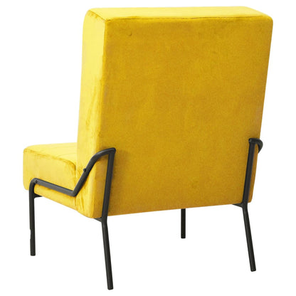 Poltrona Relax 65x79x87 cm Giallo Senape in Velluto