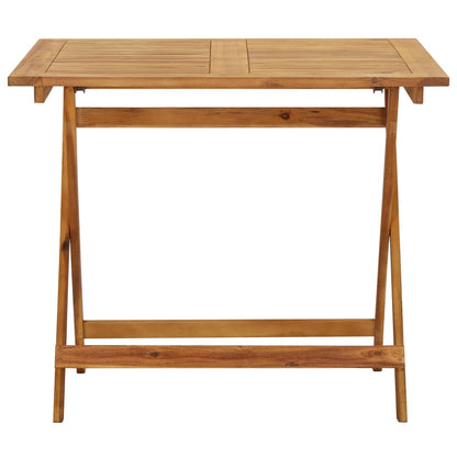 Tavolo da Giardino Pieghevole 90x90x75 cm in Massello d'Acacia