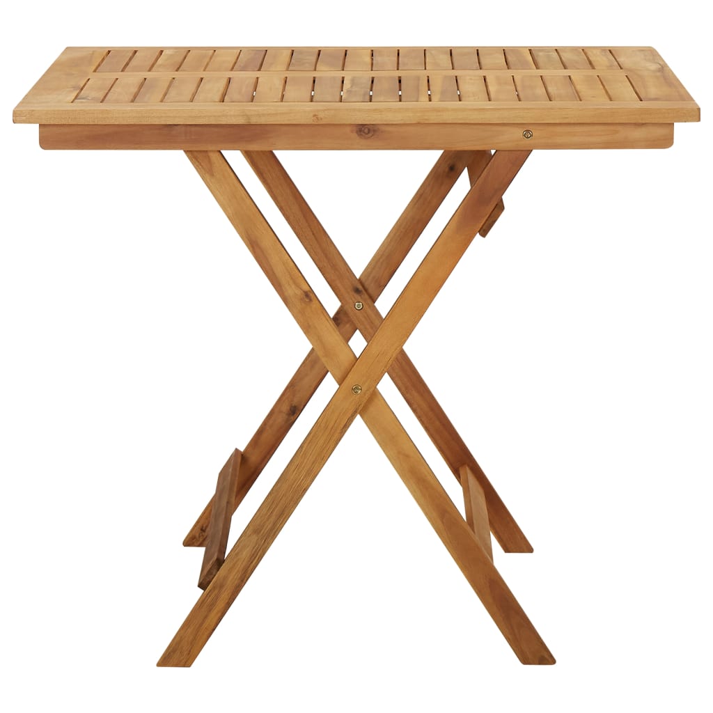 Tavolo da Giardino Pieghevole 90x90x75 cm in Massello d'Acacia