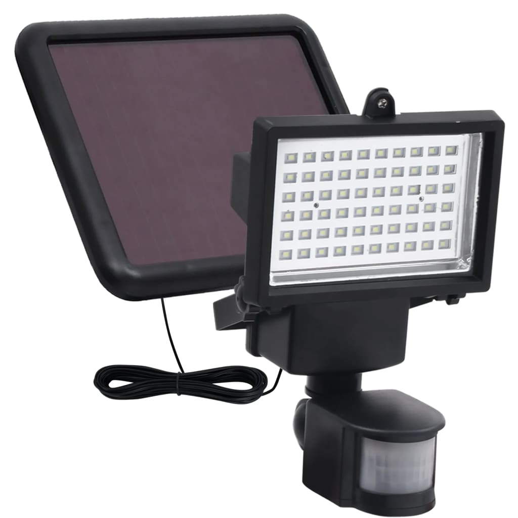 Faretto Solare da Giardino a LED con Sensore Nero