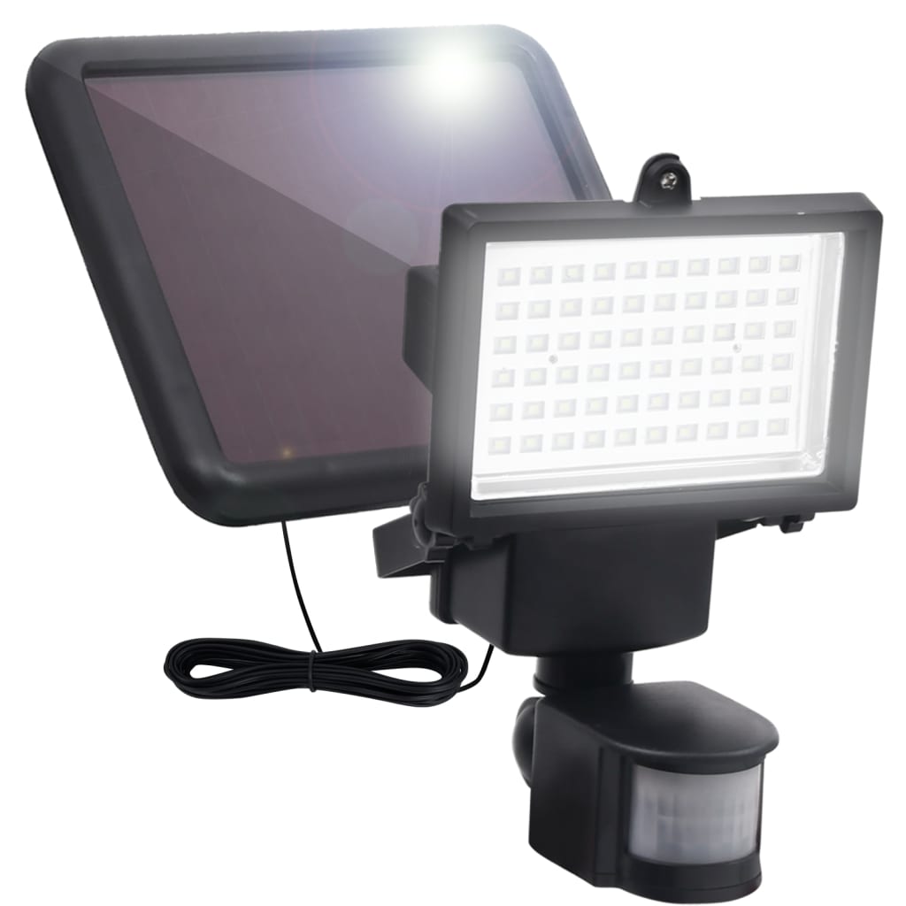 Faretto Solare da Giardino a LED con Sensore Nero