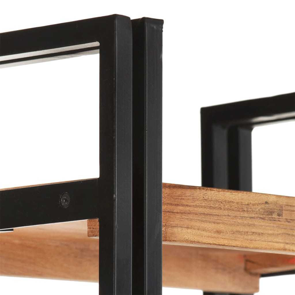 Libreria a 5 Ripiani 40x30x180cm in Legno Massello di Acacia
